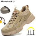 Breathable Safety Shoes Men Work Sneakers Indestructible Safety Boots Women Anti-smash Shoe Steel Toe Shoes Outdoor Sport Style. 