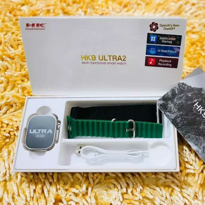 HK9 Ultra2 Gen3 ChatGPT - AMOLED Screen Men Women Smartwatch | Daraz.lk