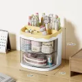 Pen Holder Large Capacity Desktop Multifunctional Stationery Storage Box Student Desk Storage Box Office Creative Pen Box. 
