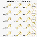 2pcs Tiny Surgical Stainless Steel 2mm Small CZ Dot Ball Flat Screw Back Stud Earrings Ear Piercing Hoop Jewelry Set. 