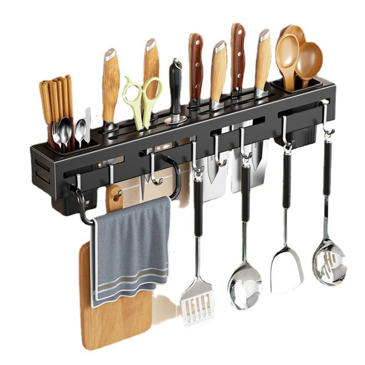 Stainless Steel Frame Wall Mounted Knife Holder Kitchen Nail Free ...