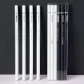 6pcs Black White Color Pencils Permanent Color Drawing Pencil Oil-based Wooden Colored Pencils For Artist And Beginner Art. 
