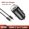 Toocki 45W USB C Car Charger Fast Charge For Phone Type C Pull Ring Car Charger For iPhone 17 16Pro S25 17 .