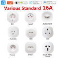 16A Tuya WIFI Plug Smart life Socket Outlet UK EU AU Brazil FR Israel IT Plug APP Remote Control Work For Alexa Google Assistant. 