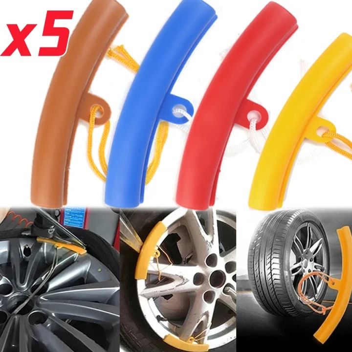 1/5PC Car Colour Tyre Steel Rim Protector Car Motorbike Rim Edge ...