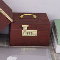 Vintage Wood Treasure Money Bank Coin Bank with Lock Security Code Money Box Treasure Box for Children. 