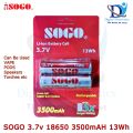 SOGO Original Lithium Battery 18650 3.7V 2500mAH / 3500mAH (Pack Of 2). 