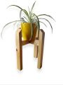 Single Stand Pine Wood Plant Stand Flower Shelf. 