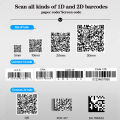 Handheld QR Code Scanner 1D 2D Wired Barcode Scanner or Wireless Bar code Scanner or Bluetooth Code Reader for PDF417 DataMatrix. 
