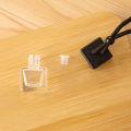 Dyed Square Cap Black Cap Empty Bottle Car Essential Oil Diffuser Fragrance Air Freshener Scent Perfume Bottle Ornament. 