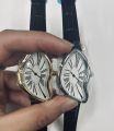 new Medieval alien watches melt and twist y2k alien ladies and men Leather strap fashion advanced ins niche design quartz watch. 