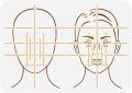 Face Map Front Painting Stencil 8.3x11.7inch Reusable Golden Ratio Face Pattern Drawing Template Human Face Decoration Stencil. 