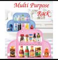 Wall Mounted Multi Purpose Rack - For Toiletries And Kitchen Groceries 
Mix colour. 