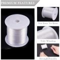 110 Yards Clear Invisible Craft Nylon Thread 0.25mm Monofilament Fishing Line Bead String Cord for Gemstone Jewelry DIY Making. 