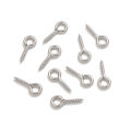 100pcs Stainless Steel Tiny Mini Eye Pins For Jewelry Making DIY Pendants Handmade Jewelry Findings Screw Eyes Threaded Hook.