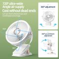 USB Rechargeable Table Fan Clip-on Type Portable Mini Desk Fan 360 Degree Rotation Adjustable Clip-on Fan For Student Dormitory. 