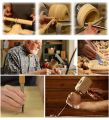 Wood Carving Tools, 12PCS Woodworking Carpentry Gouges Hand Chisel Tool with Wooden Handles and Storage Pouch for Beginners Hobbyists Professionals. 