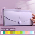 13 Pockets Expanding File Folder 6 Color Receipt Organizer With Index Tabs Document Holder 263x140x25mm.
