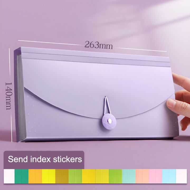 13%20Pockets%20Expanding%20File%20Folder%206%20Color%20Receipt%20Organizer%20With%20Index%20Tabs%20Document%20Holder%20263x140x25mm%20-%20Image%207