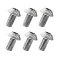 MUQZI 6PCS Titanium Screw Ultralight Bike M5 X 10mm Disc Brake Rotor Screw MTB Rotor Bolts Bicycle Accessories. 