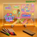 LED Note Board With Night Light Colorful 7 Pens DIY Acrylic Message Board Children‘s Drawing Board For Kids Birthday . 