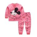Disney Cartoon Baby Underwear Suit Autumn Clothes Winnie Pooh Printed Children Long Sleeved 2pc/set Pajamas Cotton Kids Outfits. 