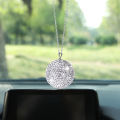Crystal Ball Car Pendant with Diamond Inlay Car Rearview Mirror with Full Diamond Decoration Car Decoration Car Interior Pendant. 