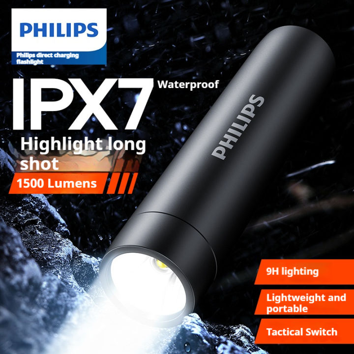 Defence Mini Light Philips SFL2202 New Long Range Mini Flashlight Rechargeable 3000mAh ...
