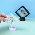 10PCS Jewelry Storage Box 3D Packaging Case Gemstone Floating Frame Membrane Ring Coin Display Case Necklace Display Holder.