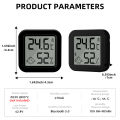 ONENUO Tuya Bluetooth Temperature Humidity Sensor Mini LCD Digital Display with APP Remote Control Thermometer Hygrometer Black. 
