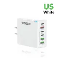 160W 6 Ports Fast Charger USB Type C Quick Mobile Phone Charger EU US UK Plug Charger Adapter For iPhone 16 Pro Samsung Xiaomo.