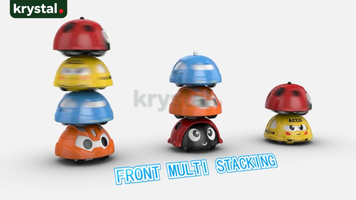 【Krystal】Insect / Robot Style Rotating Spinning Bug Toy, Gyro Battle Toy with Forward, Folding & Fight Modes for Kids