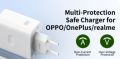 The OPPO 65W Type-C GaN Power Adapter offers cutting-edge GaN technology Supported for Realme Mobiles & OnePlus mobiles, ensuring low-temperature voltage for safe and efficient charging.. 
