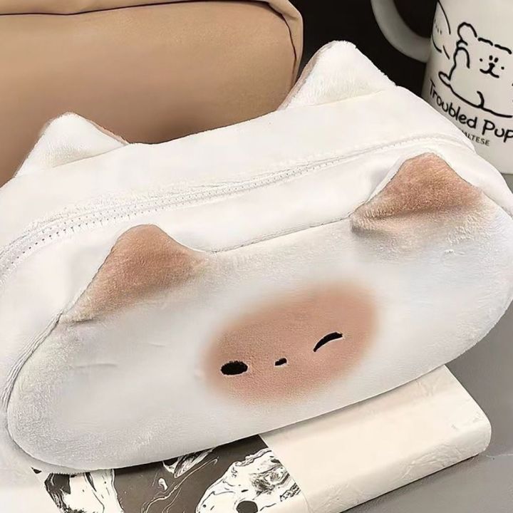 Cute%20French%20Toasted%20Pen%20Bag%20Plush%20Large%20Capacity%20Student%20Pencil%20Case%20Multi-function%20Funny%20Stationery%20Storage%20Bag%20Organizer%20-%20Image%202