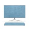 Computer monitor dust cover 2-piece set (1 Monitor cover and 1 keyboard cover) elastic, suitable for 24-30 inch monitors.