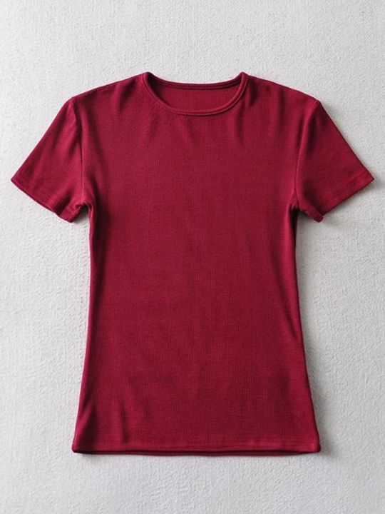 Casual%20Summer%20Woman%20Skinny%20Fit%20T-shirt%20Tight%20Short-Sleeve%20O-neck%20Tee%20Basic%20Solid%20Crop%20Tops%20T%20Shirt%20-%20Image%204