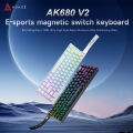 Ajazz AK680 V2 Gaming Magnetic Switch 8K Polling Rate RGB Lighting Aluminum Alloy Plate High-End Gaming Keyboard. 