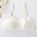 ((9-16Y))Soft Baby Bra Kids Training Bra Girls Sport Bra Double-layer Teenage Underwear.