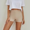 New Design Ladies Seamless Ice Silk Solid Biker Shorts Boxer Short Leggings Sports Yoga Pants Women's Shorts Panties T1584.