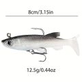 5pcs/Lot Jig Hook Silicone Soft Bait Set Swimbait 8cm 12.5g Fishing Wobblers Artificial Baits for Pike Bass Lure Tackle.