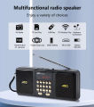 Portable Stereo FM Radio Wireless Speaker Rechargeable Battery Support TF Card USB Bluetooth-compatible Speaker With FM Receiver.