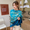 Design Satin Silk Shawl Hijab Scarf Women Fashion Summer Sunscreen Beach Stole Wraps Bufanda Female Headkerchief Echarpe New.