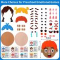 Kids Social Emotional Learning Busy Board with 9 Emotion Cards for Faces Games Preschool Learning Sensory Autism Therapy Toys. 