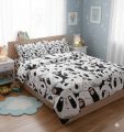 King Size Double  Cotton Bedsheets for Kids Room  Cartoon Printed Bedsheets. 