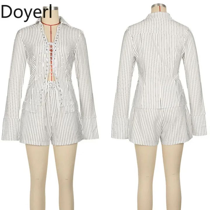 Doyerl%20Striped%20Night%20Club%20Outfits%20Women%20Two%20Piece%20Sets%20%20Y2K%20Lace-up%20Bandage%20Long%20Sleeve%20Shirt%20Top%20and%20Shorts%20Matching%20Sets%20-%20Image%206