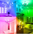 HomeKit Candle Light WiFi Smart Dimmable RGBCW E12 E14 LED Bulbs APP Siri Alexa  SmartThings Voice Control Discoloration. 