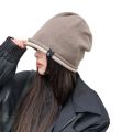 Hat Women's Autumn and Winter Fashion Street Windproof Wool Hat Warm Foreign Knitted Hat Show Face Small Pile Hat. 