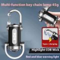 Emergency Keychain Light Rechargeable Keychain Flashlights 800 Lumens EDC COB Work Light 7 Modes for Walking Searching Hiking. 