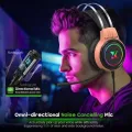 【Professional】 Gaming Headphones Rgb with Mic for PC, Pubg Mobile, PS4, Laptop - 360 Surround Sound Super Bass Vibration Over the Ear Wired Head Phones Headset for Gaming with Noise Cancelling Micophone - By FunBug. 