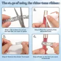 1/2/3 Yards Resin Rhinestone Ribbon Self Adhesive Diamond Ribbon Crystal Roll Glitter Resin Diamond Belt Bling For DIY Art Craft. 